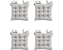Madison - Zitkussen - Universeel - 4 stuks - 46x46 cm - Linnen - Tuin