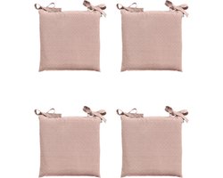 Madison - Zitkussen - Universeel - 4st - 46x46cm - Outdoor Check Pink