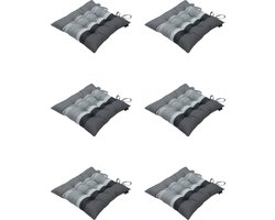 Madison - Zitkussen - Universeel - 6 stuks - 46 x 46 cm - Tomsen Grey - Tuin - Toscane