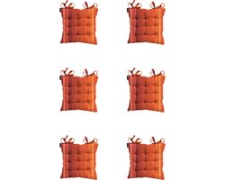 Madison - Zitkussen - Universeel - 6st - 46x46cm - Stef Bordeaux- Rood