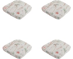 Madison - Zitkussen Wicker Donna natural canvas eco+ - Ca. 48x48 cm - Set van 4