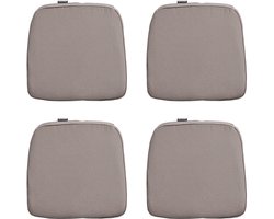 Madison - Zitkussen Wicker Panama taupe - Ca. 48x48 cm - Set van 4