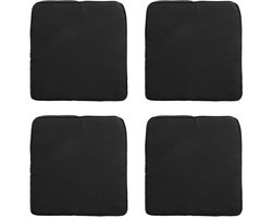 Madison - Zitkussen Wicker Rib black - Ca. 48x48 cm - Set van 4