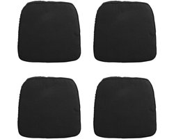 Madison - Zitkussen Wicker Rib black - Ca. 48x48 cm - Set van 4