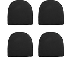 Madison - Zitkussen Wicker York Rib black - Ca. 48x48 cm - Set van 4