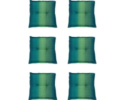 Madison - Zitkussens - Universeel - 6 st - 50x50cm - Suzy Blue - Blauw