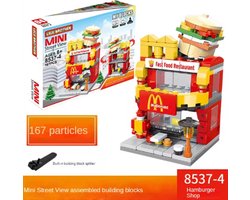MaDonald Huis Bouwstenen Mini City Store Street View Spel ´MaDonald´ Kinderspeelgoed voor Jongens En Meisjes Leuk Geschenk Compatibel Met Lego (Building Blocks)