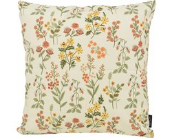 Mae Bloom Crème Kussenhoes | Indoor / Outdoor Collectie | Katoen | 45 x 45 cm