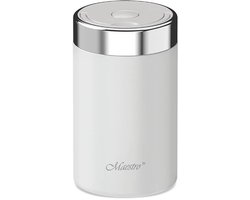 Maestro Voedselthermos - Lunchtrommel - 750ml - RVS 304 - Warmhoudcontainer met Ontluchter en Handvat - Wit