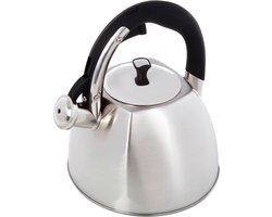 Maestro - Waterkoker met Deksel en Fluit 3L | Roestvrij Staal Wit Perfect Voor Uw Keuken