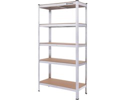 Magazijnrek - Stellingkasten - Werkbank - Opbergrek - Voor Garage, Kelder of Schuur - Rekken Voor Gereedschapopslag - 180 x 90 x 40 cm - Max. Draagvermogen: 875 KG