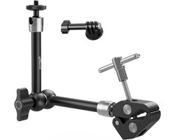 Magic Arm met Super Clamp voor Actiecamera's, Camera Clamp Mount voor GoPro Hero en DJI Osmo, Ideaal voor Monitor en LED Verlichting met 1/4" Schroef - 5605