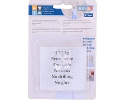 Magic Hook - Ophanghaak - Handdoekhaak - Handdoekhouder - Herbruikbaar - max 3kg - Transparant 8x8 cm
