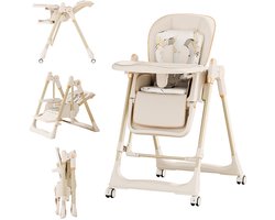 MAGICFOX Kinderstoel-baby/kind zitstoel voor Maaltijden- Opvouwbaar-Met blad- Voetsteun-Verstelbare hoogte