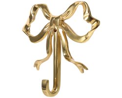 MAGICLULU Wandhaak met lus van messing - Decoratieve kapstok voor jassen, hoeden, handdoeken - Eenvoudige installatie - Gouden kleur - 6,7 x 6,4 x 1,5 cm