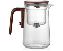 Magische Glazen Theepot met Waterdispenser en Zeef 800 ml - Voor de Titel