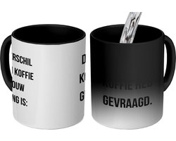 Magische Mok - 275 ML - Koffiemok Collega - Koffietas geschenk - Koffiebeker Papa - Mokken - Koffietassen Humor - Spreuken - Quote - Koffie - Het verschil - Grote theemok - Theemokken groot - Leuke thee mok - Thee tas Mama - Grappige cadeaus