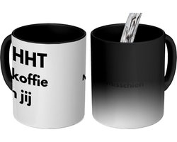 Magische Mok - 275 ML - Koffiemok Humor - Koffietas geschenk - Koffiebeker Collega - Mokken Papa - Koffietassen - Spreuken - Quote - Eerst koffie dan jij - Grote theemok - Theemokken groot - Grappige thee mok - Thee tas Mama - Cadeau voor hem