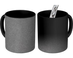 Magische Mok - Foto op Warmte Mokken - Koffiemok - Beton - Patronen - Cement - Vintage - Textuur - Rustiek - Magic Mok - Beker - 350 ML - Theemok
