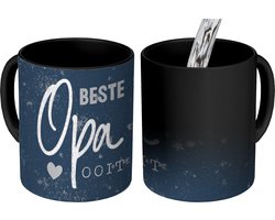 Magische Mok - Foto op Warmte Mokken - Koffiemok - Cadeau voor man - Quote - Opa - Beste opa ooit - Spreuken - Magic Mok - Beker - 350 ML - Theemok - Mok met tekst - Vaderdag cadeau - Geschenk - Cadeautje voor hem - Tip - Mannen