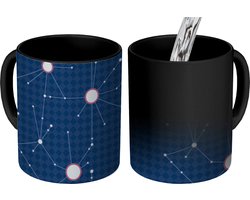 Magische Mok - Foto op Warmte Mokken - Koffiemok - Ruimte - Astronomie - Patronen - Magic Mok - Beker - 350 ML - Theemok