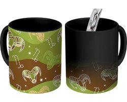 Magische Mok - Foto op Warmte Mokken - Koffiemok - Steenbok - Design - Astrologie - Magic Mok - Beker - 350 ML - Theemok