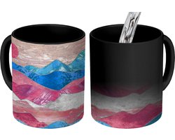 Magische Mok - Foto op Warmte Mokken - Koffiemok - Transgender - Marmer - Pride - Magic Mok - Beker - 350 ML - Theemok