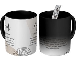 Magische Mok - Foto op Warmte Mokken - Koffiemok - Woordenboek - Alcohol - Quotes - Magic Mok - Beker - 350 ML - Theemok