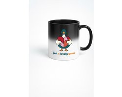 Magische Mok 'Just a Lovely Goose' - Warmtegevoelige Mok met Lieve Gans