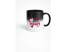 Magische Mok 'You Are My Heart' met Harten - Kleurveranderende Liefdes Mok Cadeau