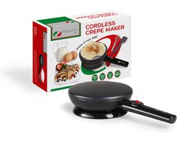 Magnani - Crêpesmaker - Pannenkoekenmaker - Anti-aanbaklaag - Inclusief Spatel, Garde en Bord - Pannenkoekenpan - Elektrisch - 800 W