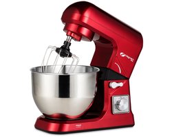 Magnani - Keukenmachine - Multitool - Rood - Inclusief garde - 5 liter kom - RVS - 1000W