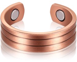 Magneetring verstelbaar - massief koper - elegant design - perfect als cadeau - SnelShoppen