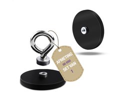 Magnetenspecialist - Neodymium Oogbout Magneet met Rubberen Ommanteling - Extra Grip en Krasbescherming - 66 mm