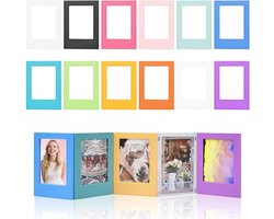 Magnetische Fotolijst - 12 Stuks - 3 Inch - Mini-Fotolijstjes Met Magneet - Fotolijsten Collage Voor Koelkast - Fotolijst - Fotokader - Geschikt Voor Gebruik in Koelkasten, Scholen En Kantoren - 12 Kleuren
