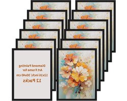 Magnetische Fotolijsten - Rubberen Magneet Lijsten - Foto's Tonen - Zonder Lijm - 12x16 Inch - Zwart