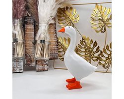 Magnetische gans sleutelhanger, woondecoratie, beeldje van hars met gans en eend voor bureaudecoratie, gereedschapsrekdecoratie, slaapkamerdecoratie, housewarming cadeau