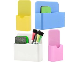 Magnetische Marker Houder - 4 Stuks Magnetische Drooguitwisbare Marker Organizer voor Kantoor, School en Thuis, 2 Groottes (Multicolor)
