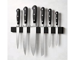 Magnetische messenhouder - Messenstrip rek - Keuken organiseren - Sterke magneet - 40 cm - Zwart