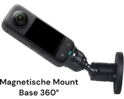 Magnetische Mount Base voor Insta360 One X5 - Insta360 One X4 -X3 X2 X R GO - Voor Gopro Hero 13 12 11 10 9 8 7 6 54 - 360 Draaibare Balhoofd 1/4 - Auto Zuignap - Wandlamp camera Houder - Insta360 Mount - Mini Statief - Insta360 X5 X4 Accessoires
