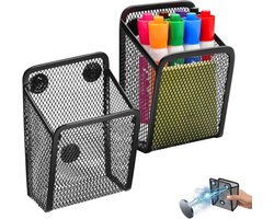 Magnetische Opbergmanden - 2 Stuks Magnetische Pennenhouders, Desk Organizer voor Kantoor en Thuisgebruik, Ideaal voor Koelkast en Bureau Accessoires