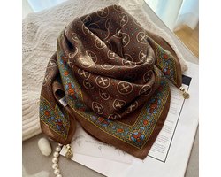 Magnetische sluiting doekjes - 70cm - katoen-linnen halsdoekjes - comfortabele nekwarmer - elegant en veelzijdig te combineren - ook te gebruiken als blouse, sjaal of decoratieve accessoire -Katoenen handdoek - koperen knop