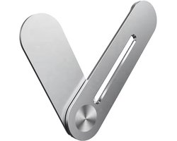 Magnetische Telefoonhouder Laptop - Telefoonhouder Bureau – Magnetische Beeldscherm Monitorclip Voor Laptop Of Computer - Klem voor extra scherm – Aluminium grijs