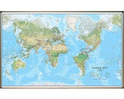 Magnetische Wereldkaart - Milieu Kaart - Educatief Gebruik - Duidelijke Milieu Zones - 1/20M Schaal - Multicolor