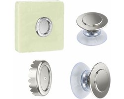 Magnetische zeephouder (set van 2) – roestvrijstalen wandmodel; geen lijm nodig;voorzien van handige, sterke zuignappen