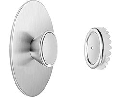 Magnetische zeephouder voor de badkamer - Zeephouder - Zilverkleurig badkamerrek - Zeephouder zonder boren - Roestvrij staal - Zilver