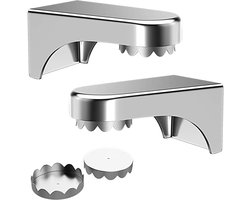 Magnetische Zeephouders voor Wandmontage - 2 Stuks Roestvrij Staal - Ideaal voor Spiegels, Tegels en Glas