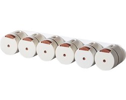 Magnetische zout- en peperstrooier set met doseerknop - vochtbestendige plastic kruidenstrooiers, geschikt voor keuken, reizen, barbecue en buitengebruik, set van 2