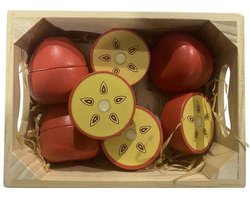 Magni speelgoed fruit appels in houten kistje