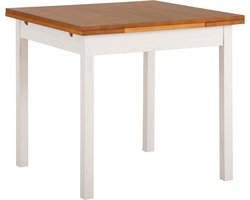 Maike - Eettafel in wit honig (75 x 80 x 80 cm)